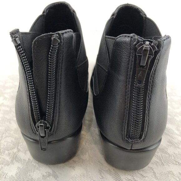 A2 By Aerosoles Black Wedge-Heel Ankle Boots with Zipper Back Size 5½M NIB - Picture 9 of 15
